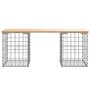 Banco de jardín diseño gaviones madera maciza pino 103x31x42 cm de vidaXL, Bancos de jardín - Ref: Foro24-834329, Precio: 60,...