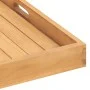 Bandeja de madera de teca maciza 70x70 cm de vidaXL, Fuentes para servir - Ref: Foro24-315459, Precio: 96,91 €, Descuento: %