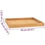 Bandeja de madera de teca maciza 70x70 cm de vidaXL, Fuentes para servir - Ref: Foro24-315459, Precio: 96,91 €, Descuento: %