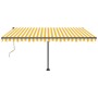 Toldo automático LED sensor de viento amarillo blanco 400x350cm en Toldos | Comprar online en Foru.es