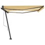 Toldo automático LED sensor de viento amarillo blanco 400x350cm en Toldos | Comprar online en Foru.es