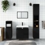 Armario de baño madera contrachapada negro 30x30x190 cm de vidaXL, Tocadores de baño - Ref: Foro24-831533, Precio: 85,60 €, D...