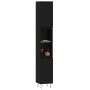 Armario de baño madera contrachapada negro 30x30x190 cm de vidaXL, Tocadores de baño - Ref: Foro24-831533, Precio: 85,60 €, D...