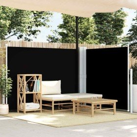 Toldo lateral retráctil negro 140x600 cm en Sombrillas | Comprar online en Foru.es