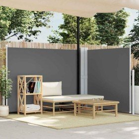 Toldo lateral retráctil gris antracita 140x600 cm en Sombrillas | Comprar online en Foru.es