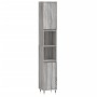 Armario de baño madera contrachapada gris Sonoma 30x30x190 cm de vidaXL, Tocadores de baño - Ref: Foro24-831530, Precio: 82,9...