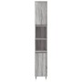 Armario de baño madera contrachapada gris Sonoma 30x30x190 cm de vidaXL, Tocadores de baño - Ref: Foro24-831530, Precio: 82,9...