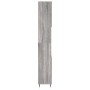 Armario de baño madera contrachapada gris Sonoma 30x30x190 cm de vidaXL, Tocadores de baño - Ref: Foro24-831530, Precio: 82,9...