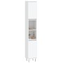 Armario de baño madera contrachapada blanco 30x30x190 cm de vidaXL, Tocadores de baño - Ref: Foro24-831532, Precio: 96,13 €, ...