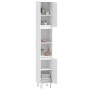 Armario de baño madera contrachapada blanco 30x30x190 cm de vidaXL, Tocadores de baño - Ref: Foro24-831532, Precio: 96,13 €, ...