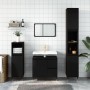 Armario de baño madera contrachapada negro 30x30x190 cm de vidaXL, Tocadores de baño - Ref: Foro24-831525, Precio: 82,53 €, D...