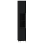 Armario de baño madera contrachapada negro 30x30x190 cm de vidaXL, Tocadores de baño - Ref: Foro24-831525, Precio: 82,53 €, D...