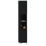 Armario de baño madera contrachapada negro 30x30x190 cm de vidaXL, Tocadores de baño - Ref: Foro24-831525, Precio: 82,53 €, D...