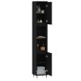 Armario de baño madera contrachapada negro 30x30x190 cm de vidaXL, Tocadores de baño - Ref: Foro24-831525, Precio: 82,53 €, D...