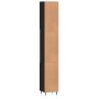 Armario de baño madera contrachapada negro 30x30x190 cm de vidaXL, Tocadores de baño - Ref: Foro24-831525, Precio: 82,53 €, D...