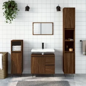 Brown oak plywood bathroom cabinet 30x30x190 cm by vidaXL, bathroom vanities - Ref: Foro24-831539, Price: 95,06 €, Discount: %