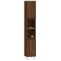 Armario de baño madera contrachapada roble marrón 30x30x190 cm de vidaXL, Tocadores de baño - Ref: Foro24-831539, Precio: 96,...
