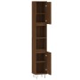 Armario de baño madera contrachapada roble marrón 30x30x190 cm de vidaXL, Tocadores de baño - Ref: Foro24-831539, Precio: 96,...