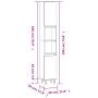 Armario de baño madera contrachapada roble marrón 30x30x190 cm de vidaXL, Tocadores de baño - Ref: Foro24-831539, Precio: 96,...