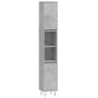 Armario de baño madera contrachapada gris hormigón 30x30x190 cm de vidaXL, Tocadores de baño - Ref: Foro24-831536, Precio: 77...