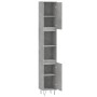 Armario de baño madera contrachapada gris hormigón 30x30x190 cm de vidaXL, Tocadores de baño - Ref: Foro24-831536, Precio: 77...
