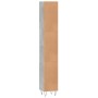 Armario de baño madera contrachapada gris hormigón 30x30x190 cm de vidaXL, Tocadores de baño - Ref: Foro24-831536, Precio: 77...
