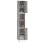 Armario de baño madera contrachapada gris Sonoma 30x30x190 cm de vidaXL, Muebles de baño - Ref: Foro24-831538, Precio: 86,22 ...
