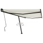 Toldo de pie retráctil manual crema 450x350 cm en Toldos | Comprar online en Foru.es
