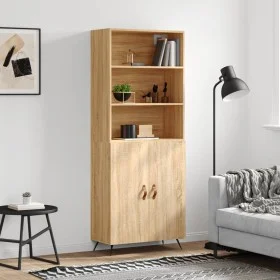 Aparador alto madera contrachapada color roble 69,5x34x180 cm de vidaXL, Aparadores - Ref: Foro24-3189224, Precio: 134,25 €, ...