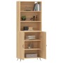 Aparador alto madera contrachapada color roble 69,5x34x180 cm de vidaXL, Aparadores - Ref: Foro24-3189224, Precio: 143,32 €, ...