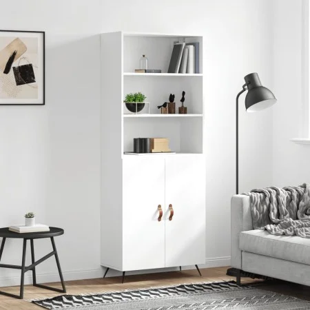 Aparador alto madera contrachapada blanco 69,5x34x180 cm de vidaXL, Aparadores - Ref: Foro24-3189221, Precio: 128,76 €, Descu...