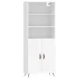 Aparador alto madera contrachapada blanco 69,5x34x180 cm de vidaXL, Aparadores - Ref: Foro24-3189221, Precio: 128,76 €, Descu...
