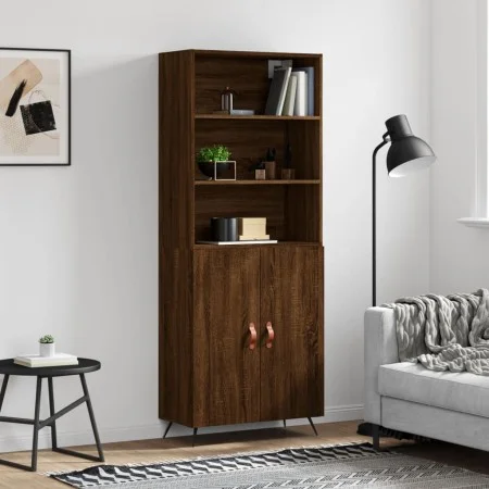 Tall oak brown plywood sideboard 69.5x34x180 cm by vidaXL, Sideboards - Ref: Foro24-3189228, Price: 145,82 €, Discount: %