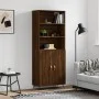 Aparador alto madera contrachapada marrón roble 69,5x34x180 cm de vidaXL, Aparadores - Ref: Foro24-3189228, Precio: 145,82 €,...