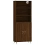 Aparador alto madera contrachapada marrón roble 69,5x34x180 cm de vidaXL, Aparadores - Ref: Foro24-3189228, Precio: 145,82 €,...