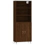 Aparador alto madera contrachapada marrón roble 69,5x34x180 cm de vidaXL, Aparadores - Ref: Foro24-3189228, Precio: 155,96 €,...