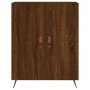 Aparador alto madera contrachapada marrón roble 69,5x34x180 cm de vidaXL, Aparadores - Ref: Foro24-3189228, Precio: 155,96 €,...