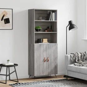 Hohes Sideboard Sonoma graues Sperrholz 69,5x34x180 cm von vidaXL, Sideboards - Ref: Foro24-3189227, Preis: 129,87 €, Rabatt: %