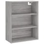 Aparador alto madera contrachapada gris sonoma 69,5x34x180 cm de vidaXL, Aparadores - Ref: Foro24-3189227, Precio: 129,87 €, ...