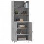 Aparador alto madera contrachapada gris hormigón 69,5x34x180 cm de vidaXL, Aparadores - Ref: Foro24-3189225, Precio: 132,08 €...