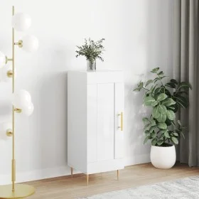 Aparador de madera contrachapada blanco brillante 34,5x34x90 cm de vidaXL, Aparadores - Ref: Foro24-830430, Precio: 61,54 €, ...
