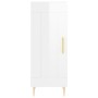 Aparador de madera contrachapada blanco brillante 34,5x34x90 cm de vidaXL, Aparadores - Ref: Foro24-830430, Precio: 62,30 €, ...