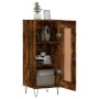 Aparador madera de ingeniería roble ahumado 34,5x34x90 cm de vidaXL, Aparadores - Ref: Foro24-830441, Precio: 57,04 €, Descue...