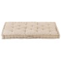 Cojín para palés algodón beige 120x80x10 cm en Decoración | Comprar online en Foru.es