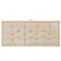 Cojín para palés algodón beige 120x80x10 cm en Decoración | Comprar online en Foru.es