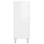Aparador de madera contrachapada blanco brillante 34,5x34x90 cm de vidaXL, Aparadores - Ref: Foro24-830438, Precio: 61,14 €, ...