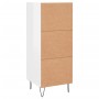 Aparador de madera contrachapada blanco brillante 34,5x34x90 cm de vidaXL, Aparadores - Ref: Foro24-830438, Precio: 61,14 €, ...