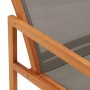 Silla de jardín madera maciza de eucalipto y textilene gris en Sillas de jardín | Comprar online en Foru.es
