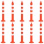 Bolardos de control de tráfico 10 uds con cadena PE 75 cm de vidaXL, Señales de carretera y tráfico - Ref: Foro24-150964, Pre...
