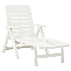 Tumbona plegable de plástico blanco en Tumbonas | Comprar online en Foru.es
